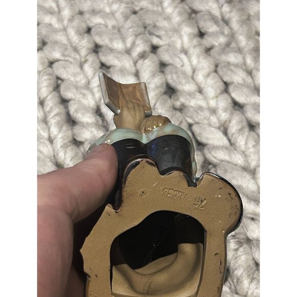 Vintage Chinese Shiwan Mudman Figurines Reading a Book 1900's Décor - Picture 7 of 7